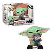 Boneco Funko Pop! Star Wars Mandalorian Grogu c/ Droidsmith
