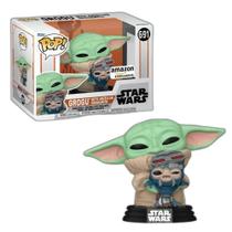 Boneco Funko Pop Star Wars Mandalorian Grogu Com Droidsmith