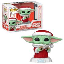 Boneco Funko Pop Star Wars Mandalorian Grogu De Natal