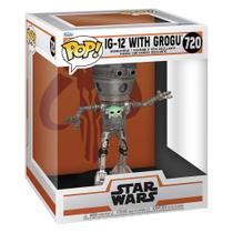 Boneco Funko Pop Star Wars Mandalorian Ig-12 - With Grogu (Temporada 10) 720 Boneco Funko Pop Star Wars Mandalorian Ig-12 - With Grogu (Temporada 10) 720