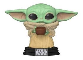 Boneco Funko The Mandalorian Baby Yoda Com Copo 378 - Blue Box Hobby Mundo Modelismo
