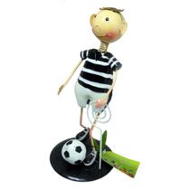 Boneco Futebol Time Preto e Branco Metal Torcedor (BON-P-13) Boneco Futebol Time Preto e Branco Metal Torcedor (BON-P-13)