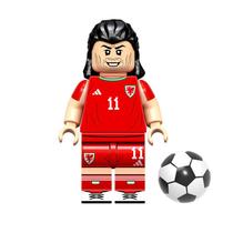 Boneco gareth bale jogador futebol pais de gales copa do mundo fifa bloco de montar
