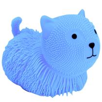 Boneco Gatinho Estica e Aperta Anti Stress Luz Brilhante Divertido Azul - Castela