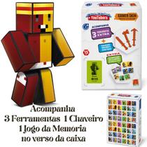 Boneco Geleia 15cm Gamer Skin Com 3 Acessorios 1 Chaveiro Algazarra Brinquedos