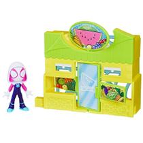 Boneco Ghost Spider e Playset City Blocks Market Vida Urbana F8361 Hasbro