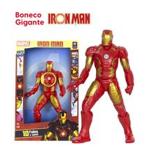 Boneco Gigante Homem de Ferro Marvel 10 Sons e Frases 60cm