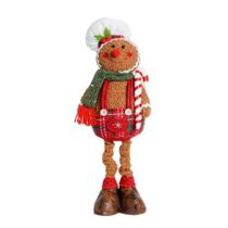 Boneco ginger em pe com cachecol verde 43cm
