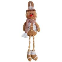 Boneco Gingerbread Sentado 42cm Decoração Natalina