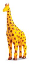 Boneco Girafa Vinil Macio Real Animals - Bee Toys