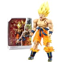 Boneco Goku Dragon Ball Articulado Brinquedo Anime Action Figure Colecionavel Movel com Caixa