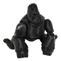 Boneco Gorila Articulado Impressão 3d Decoração 15 cm Geek Brinquedo Preto Boneco Gorila Articulado Impressão 3d Decoração 15 cm Geek Brinquedo Preto