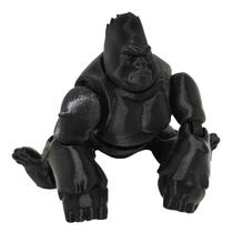 Boneco Gorila Articulado Impressão 3d Decoração 15 cm Geek Brinquedo Preto - Pupa 3D