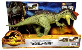 Boneco Grande Dinossauro Articulado Dino Yangchuanosaurus - Ação Massiva - Personagem Do Filme Jurassic World - Mattel