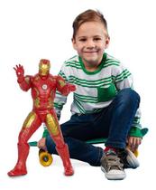 Boneco GRANDE Homem De Ferro Marvel Vingadores 50cm Articulado Com 10 Falas E Sons - Mimo Toys