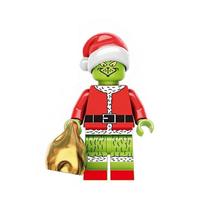 Boneco grinch natal miniatura bloco de montar