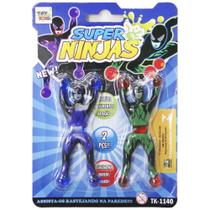 Boneco Gruda Gruda Super Ninja Colors Com 2 Pecas Na Cartela