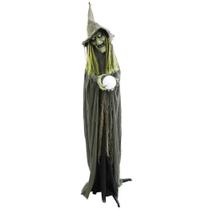 Boneco Halloween Bruxa com Som, luz e Movimento