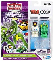 Boneco Hasbro Angry Birds Transformers - Autobird Jazz vs. Deceptihog Brawl com Telepods