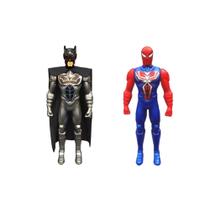 Boneco heroes em vinil kit 2 brinquedo dia das crianças