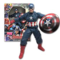 Boneco Heróis Marvel Figura De Ação Gigante Articulado Capit