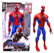 Boneco Homem Aranha Com Luz E Som Articulado 30cm Figura de Ação The Avengers Spider Men Marvel