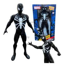 Boneco Homem Aranha Preto 22cm Articulado Brinquedo Marvel