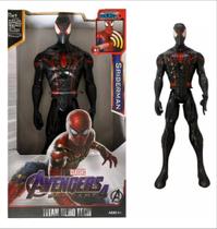 Boneco Homem Aranha Preto Articulado 30cm Com Som Boneco Homem Aranha Preto Articulado 30cm Com Som