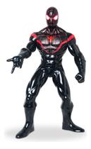 Boneco Homem Aranha Preto Miles Morales 45cm Articulado Marvel Vingadores Aranhaverso - MIMO TOYS