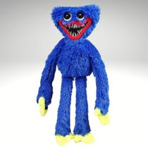 Boneco Huggy Wuggy Azul de Pelúcia 40cm Com Fecho nas Mãos - 296