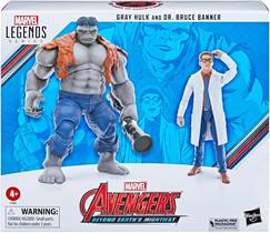 Boneco - Hulk Cinza e Dr Bruce Banner - 60 Anv 3 HASBRO - Marvel
