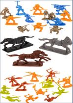 Boneco indio forte apache cowboys brinquedo cavalo plástico miniatura faroeste