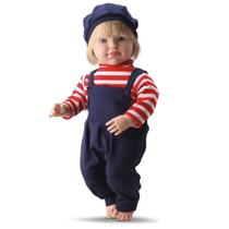 Boneco Infantil Loui Menino com Cabelo - Bambola