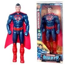 Boneco Infantil Super Herói Action Man +Capa 34cm Articulado