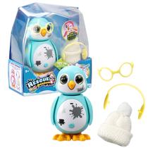 Boneco Interativo Mini Resgate O Pinguim Com Sons E Emoções Verde Claro - Fun