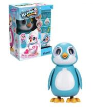 Boneco interativo resgate o pinguim - azul