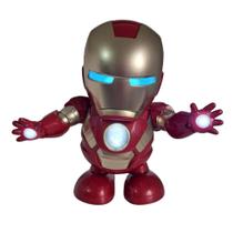 Boneco Iron Man Dance Hero Incrível com Luzes que Brilham