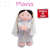 Boneco Jesus Cristo Maria Religioso Pano Pelúcia Infantil Menino Menina Criança Antialérgico e Lavável