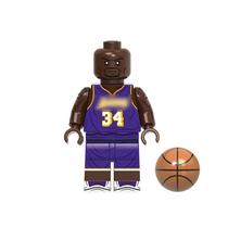 Boneco jogador basquete blocos de montar