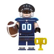 Boneco jogador futebol americano bloco de montar