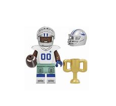 Boneco jogador futebol americano dallas cowboys nfl bloco de montar