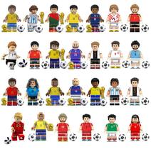 Boneco jogador futebol bloco de montar escolha