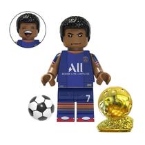 Boneco jogador futebol blocos de montar escolha