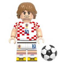 Boneco jogador futebol seleção fifa blocos de montar