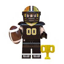 Boneco jogador nfl futebol americano bloco de montar