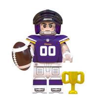 Boneco jogador nfl futebol americano bloco de montar
