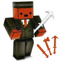 Boneco Kadu Original 15cm Mine Gamer com ferramentas Craft Boneco Kadu Original 15cm Mine Gamer com ferramentas Craft