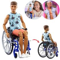 Boneco Ken Articulado Cadeira De Rodas Barbie Fashionista