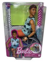 Boneco Ken Colecionável Articulado Menino Moreno Cadeirante Acompanha Cadeira De Rodas Fashionistas Doll Número 196 Mattel