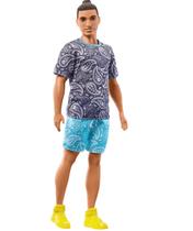 Boneco Ken Fashionista - Camisa Floral e Coque Samurai - 204 - Mattel